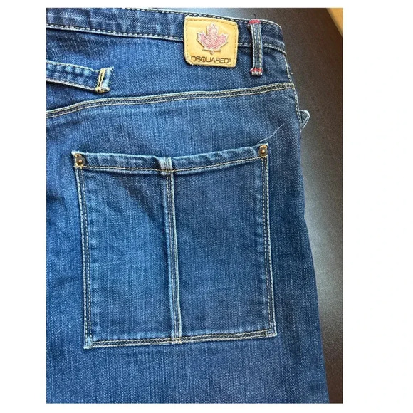 DSQUARED2 Men’s Cotton Blue Jeans size Eu 48 Waist US 34” Adjustable Back - Picture 4 of 7